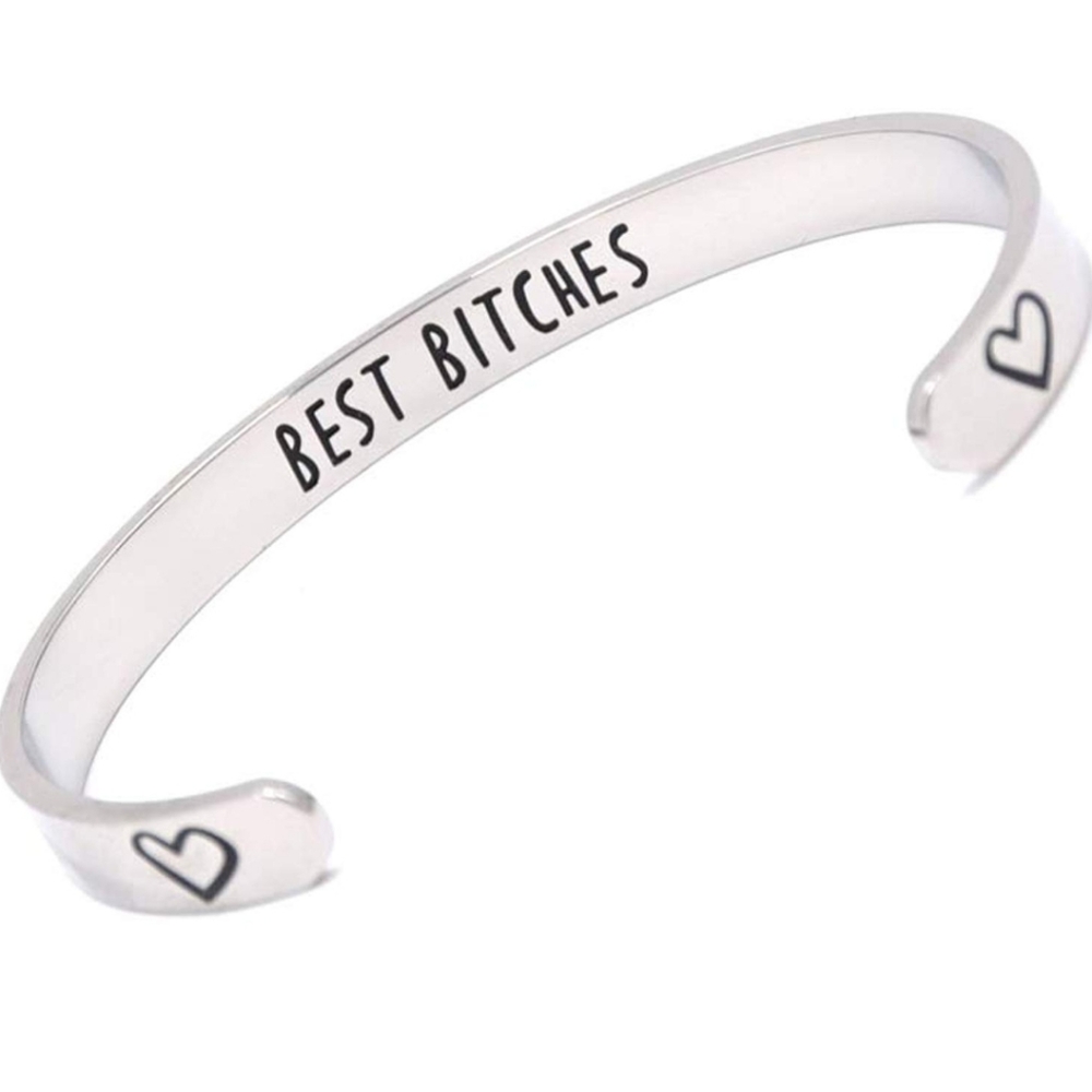 NWT Silver inscribed bangle